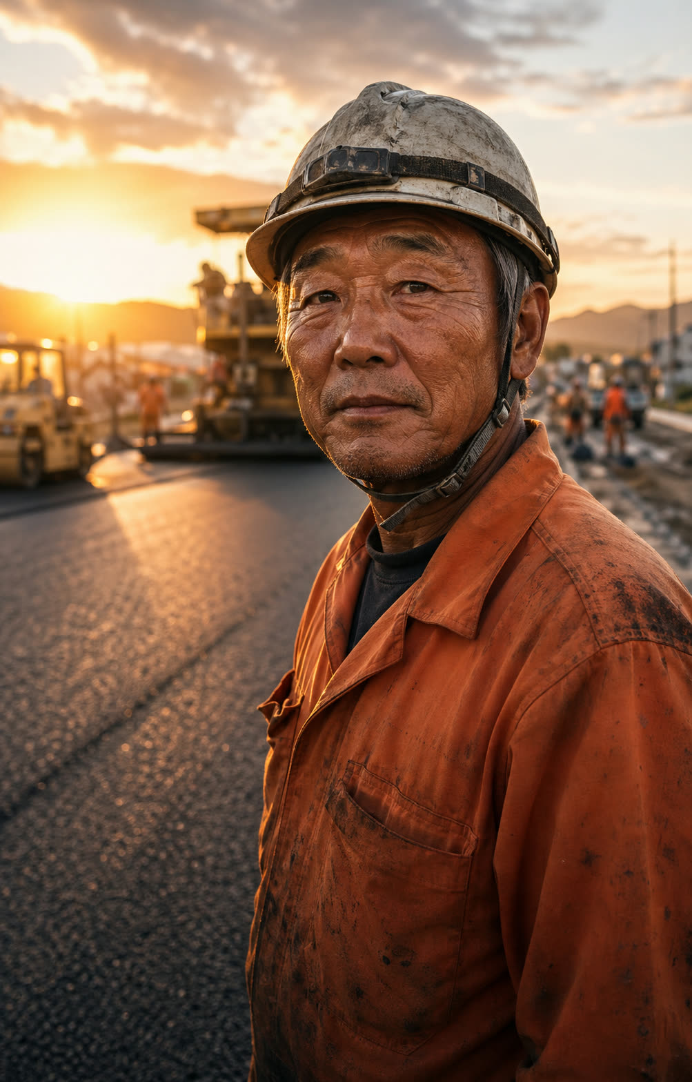道路舗装現場の様子