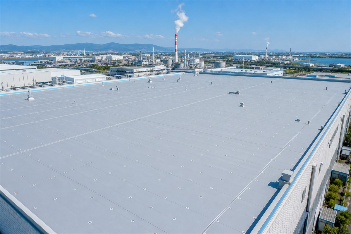 工場屋根シート防水