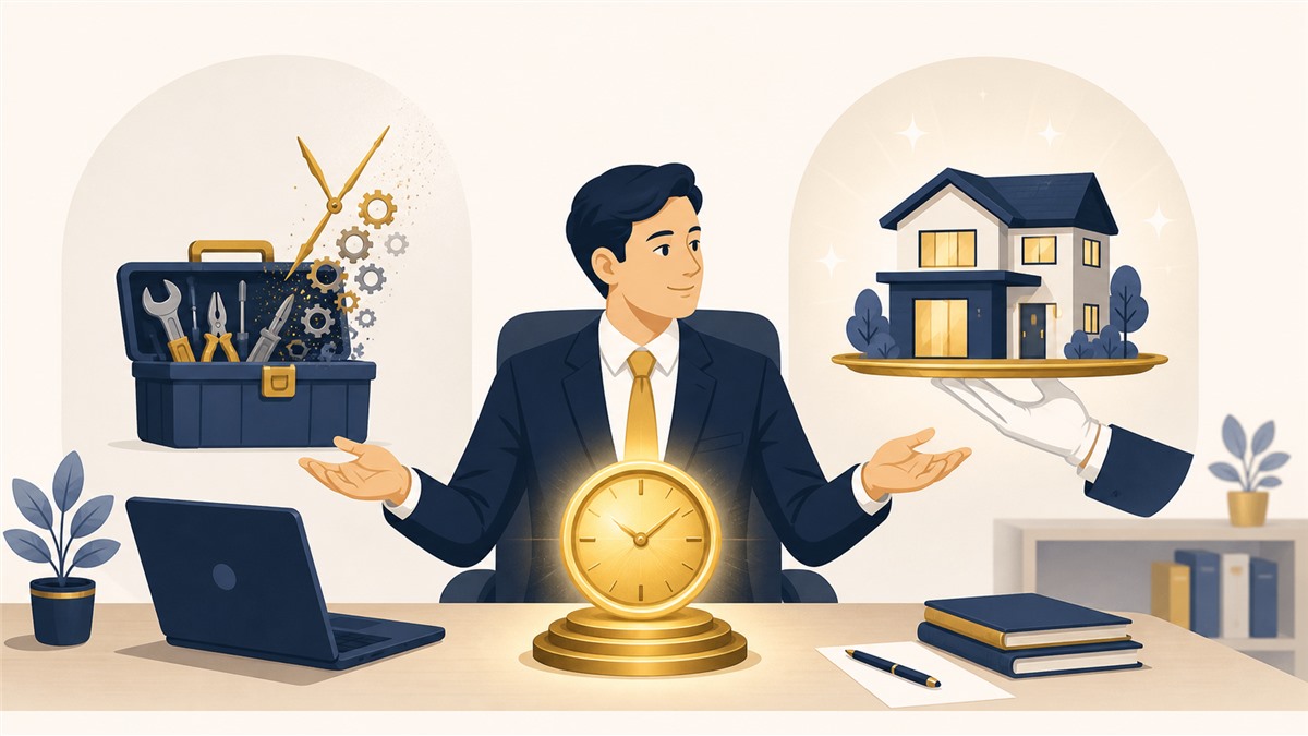 士業の持ち方別費用と時間コストの比較イラスト